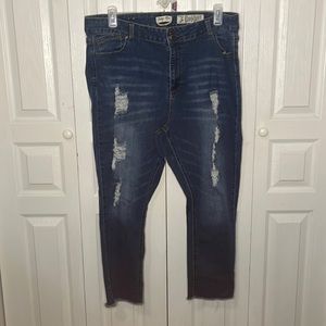 Ripped Jeans- Dark Wash